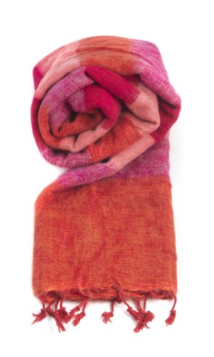 Omslagdoek sjaal oranje rose 1