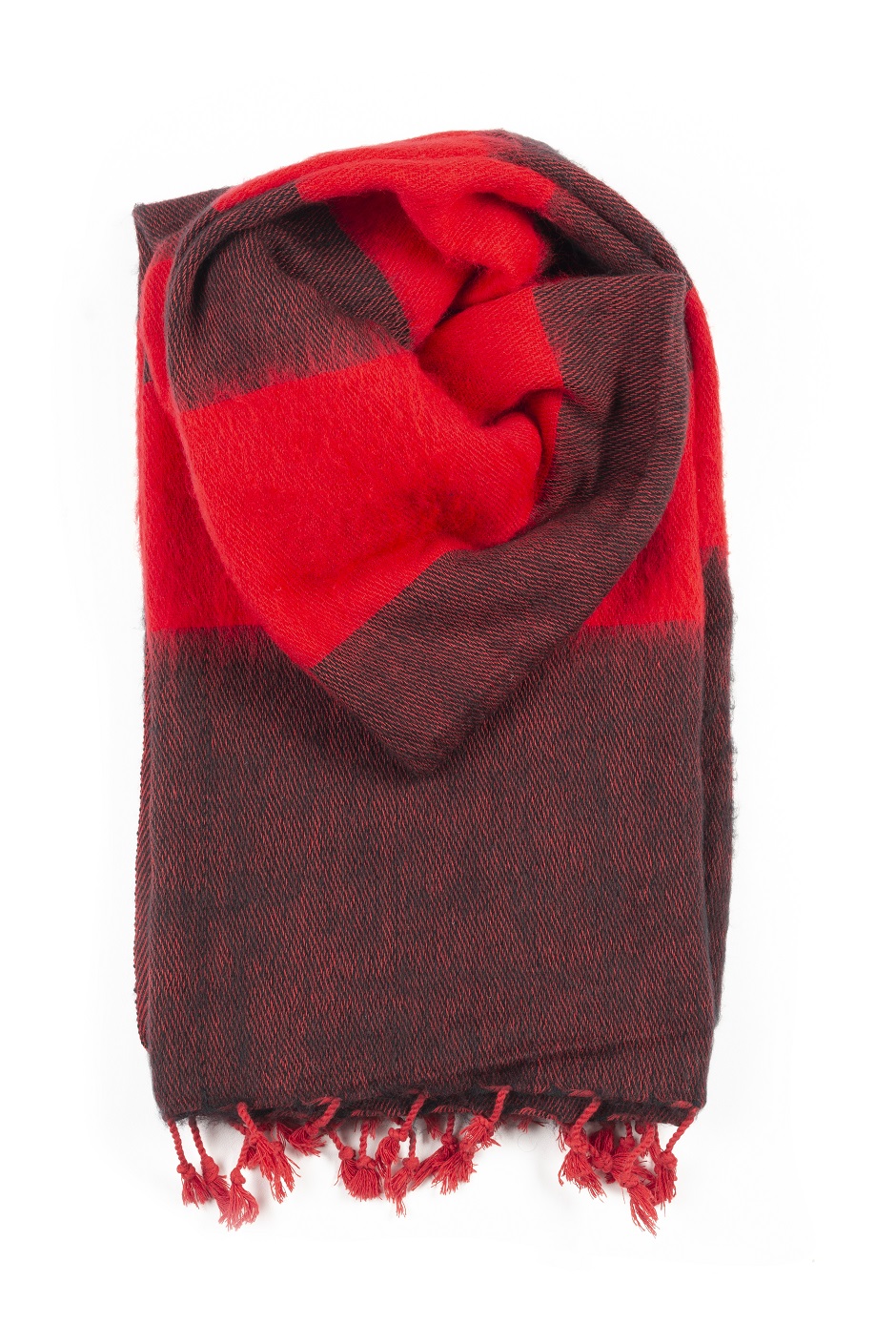 Regan volume scherm Omslagdoek sjaal rood gestreept. Omslagdoek online kopen - Shawls 4 You