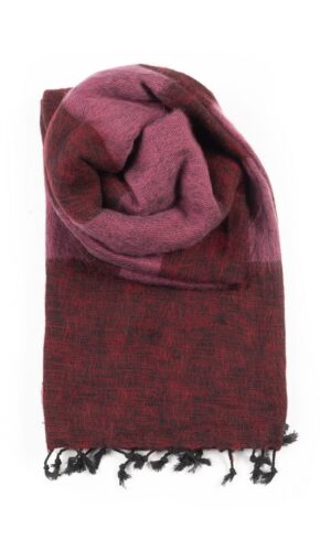 Omslagdoek sjaal Bordeaux gestreept. Omslagdoek online kopen