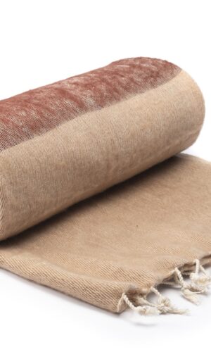 Plaid Bruin Beige gestreept. Handgemaakte dekens online bestellen.